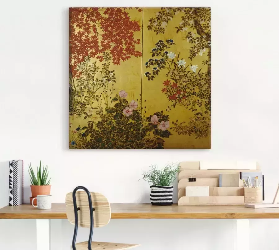 Artland Artprint Japans scherm 18e eeuw als artprint op linnen poster muursticker in verschillende maten - Foto 6