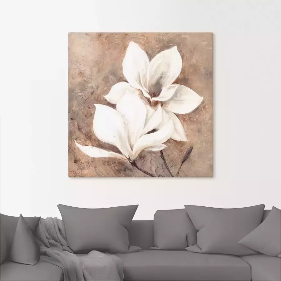 Artland Artprint Klassieke magnolia's als artprint op linnen in verschillende maten