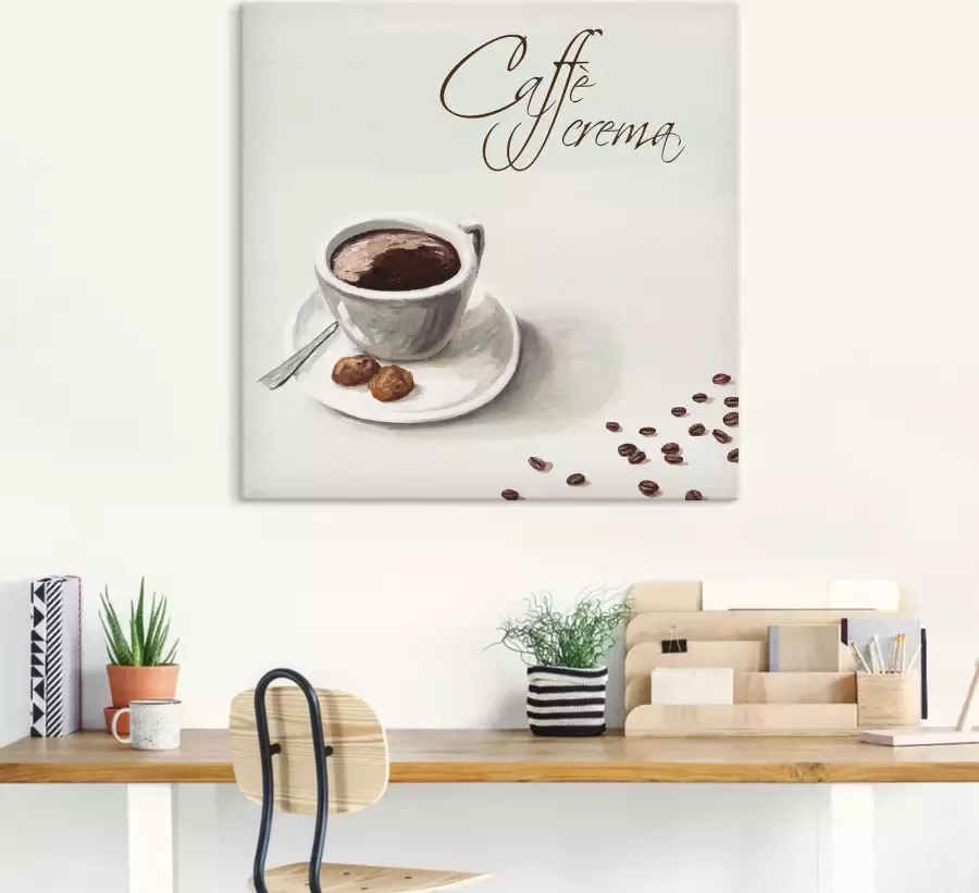 Artland Artprint Koffie crema als artprint op linnen muursticker in verschillende maten - Foto 2