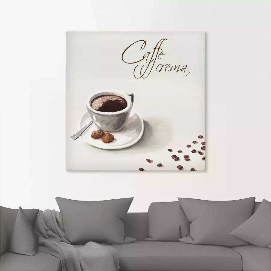 Artland Artprint Koffie crema als artprint op linnen muursticker in verschillende maten