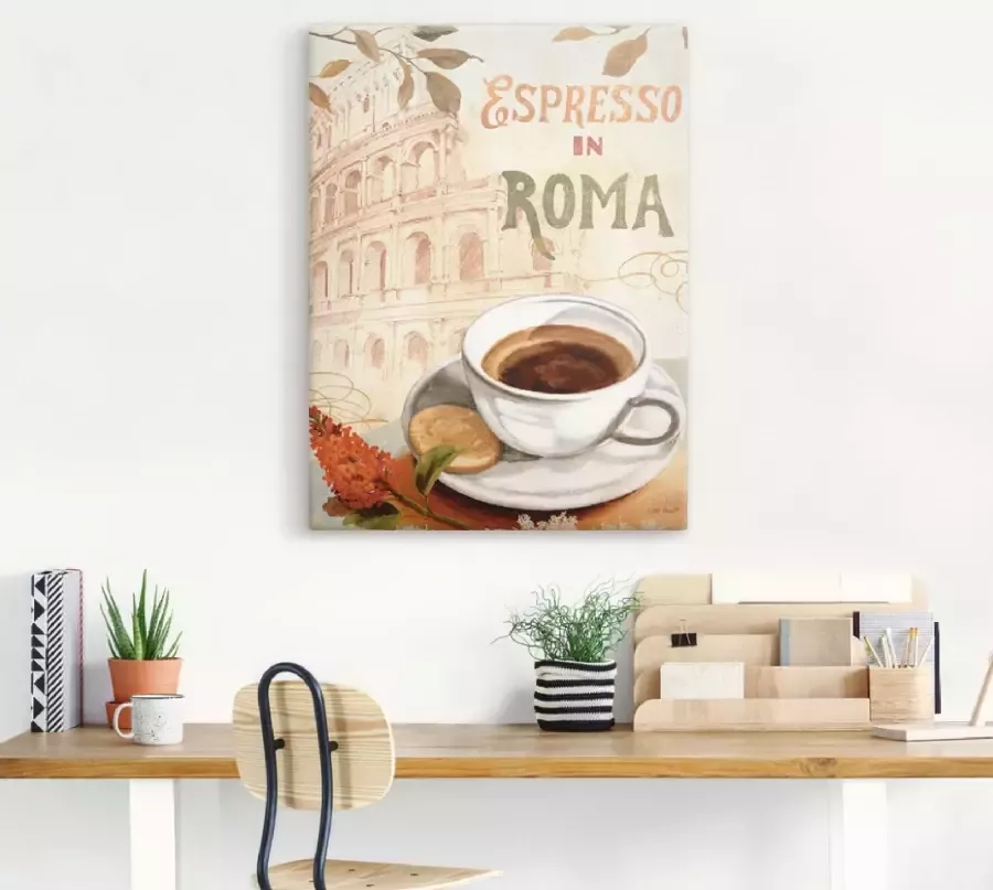 Artland Artprint Koffie in Europa III als artprint op linnen muursticker in verschillende maten