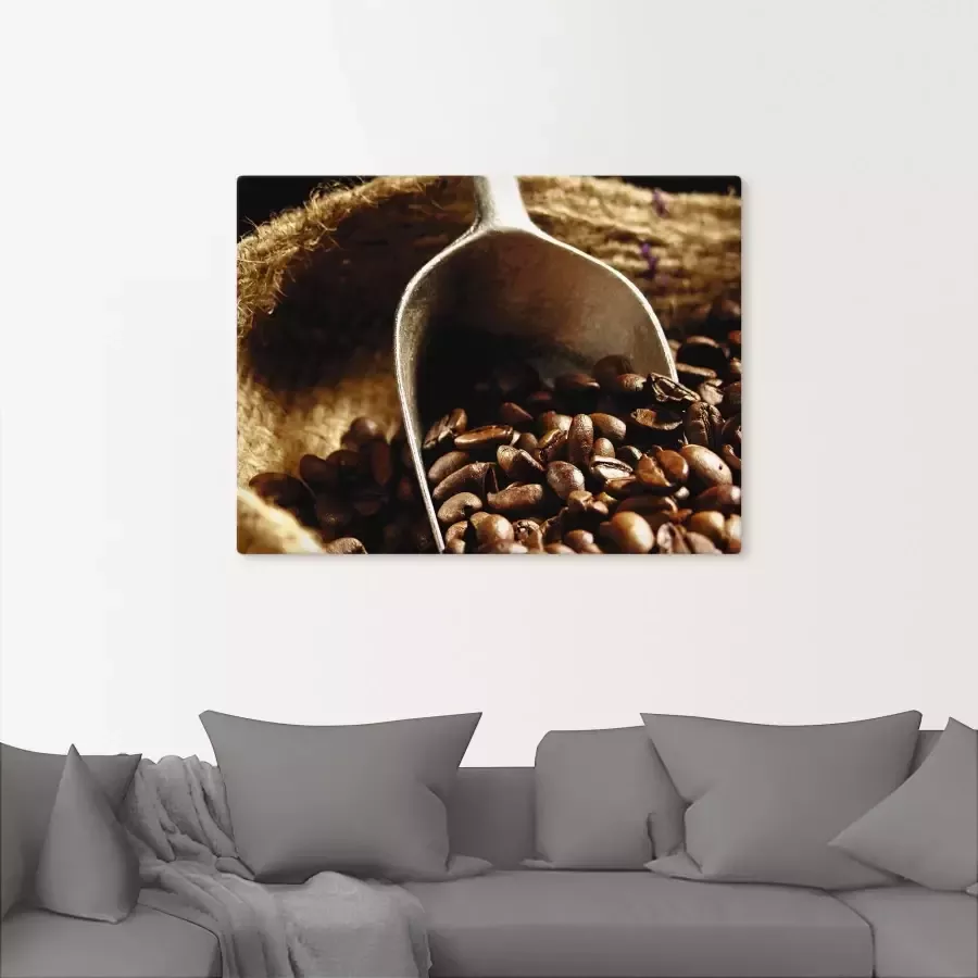 Artland Poster Koffie als artprint van aluminium artprint op linnen muursticker of poster in verschillende maten - Foto 1