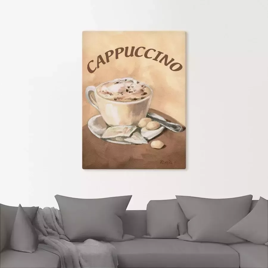 Artland Artprint Kopje cappuccino als artprint op linnen poster muursticker in verschillende maten - Foto 1