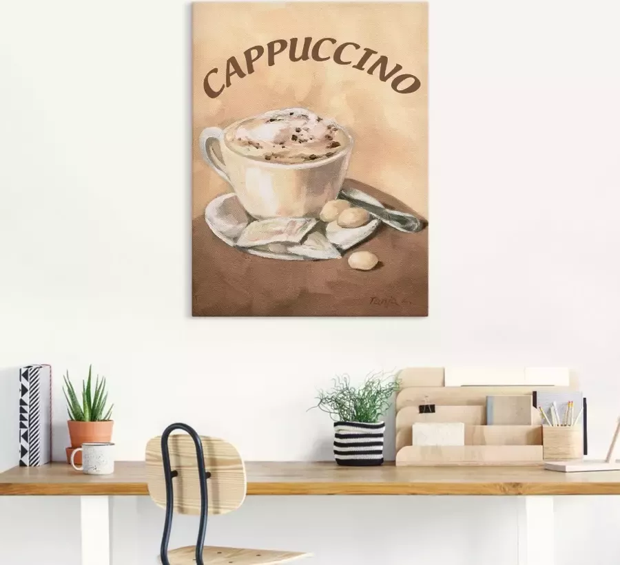 Artland Artprint Kopje cappuccino als artprint op linnen poster muursticker in verschillende maten - Foto 2