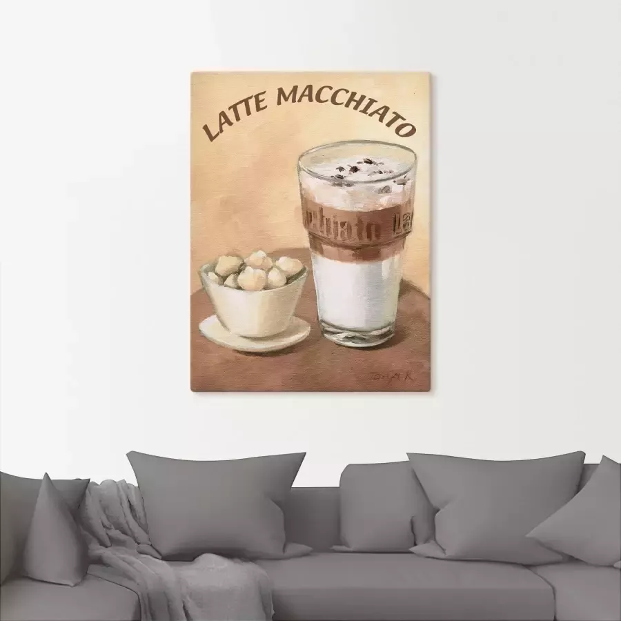 Artland Artprint Latte macchiato als artprint op linnen poster muursticker in verschillende maten