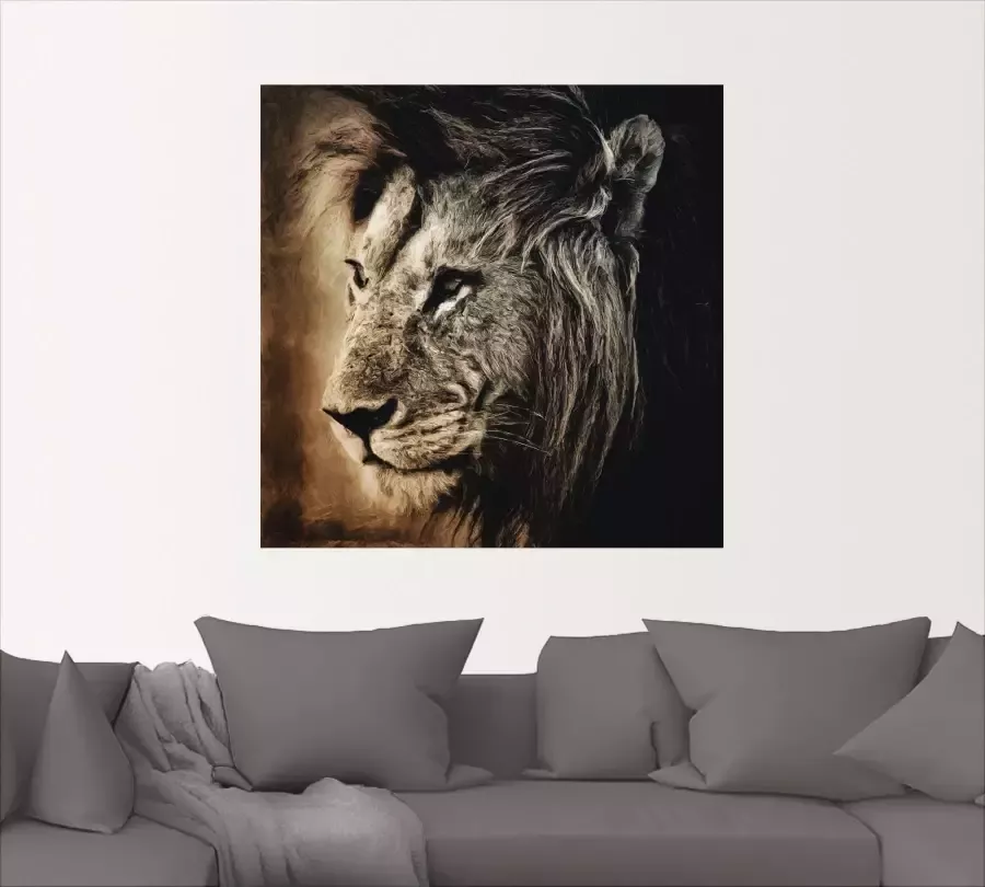 Artland Artprint op linnen Leeuw II - Foto 4