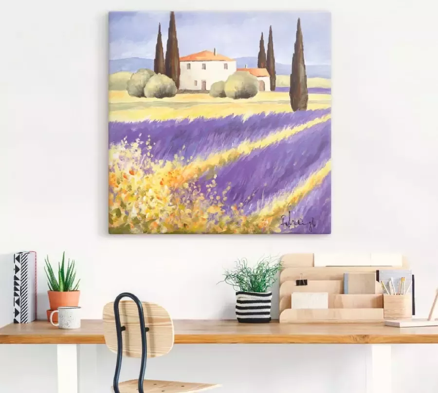 Artland Artprint op linnen Licht van de Provence gespannen op een spieraam