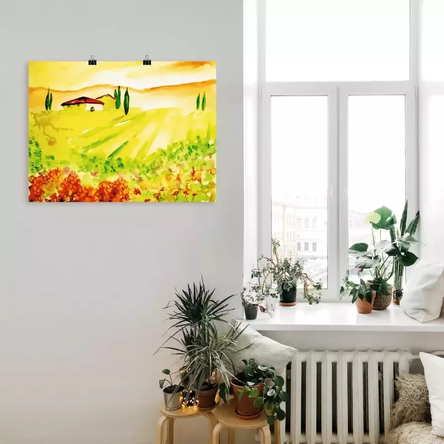 Artland Artprint Licht van Toscane als artprint op linnen poster muursticker in verschillende maten