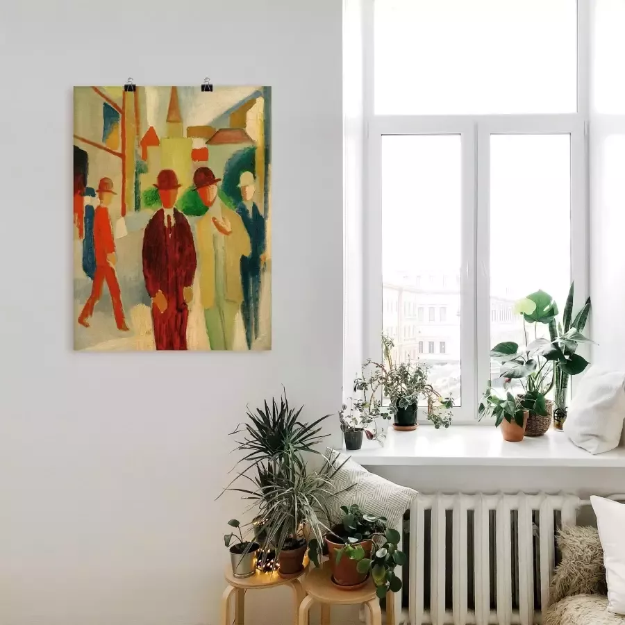 Artland Poster Lichte straat met mensen