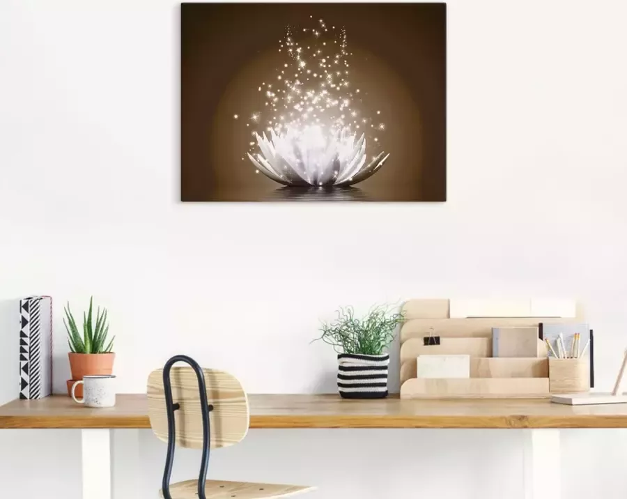 Artland Artprint Magie van de lotusbloem als artprint op linnen poster muursticker in verschillende maten - Foto 2