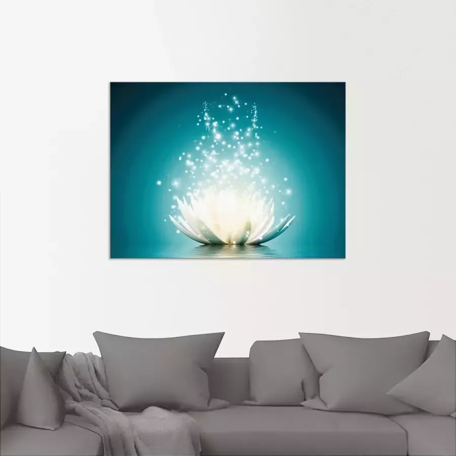 Artland Artprint Magie van de lotusbloem als artprint van aluminium artprint voor buiten artprint op linnen poster muursticker - Foto 2