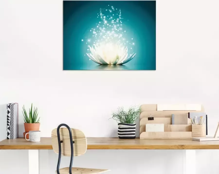 Artland Artprint Magie van de lotusbloem als artprint van aluminium artprint voor buiten artprint op linnen poster muursticker - Foto 3