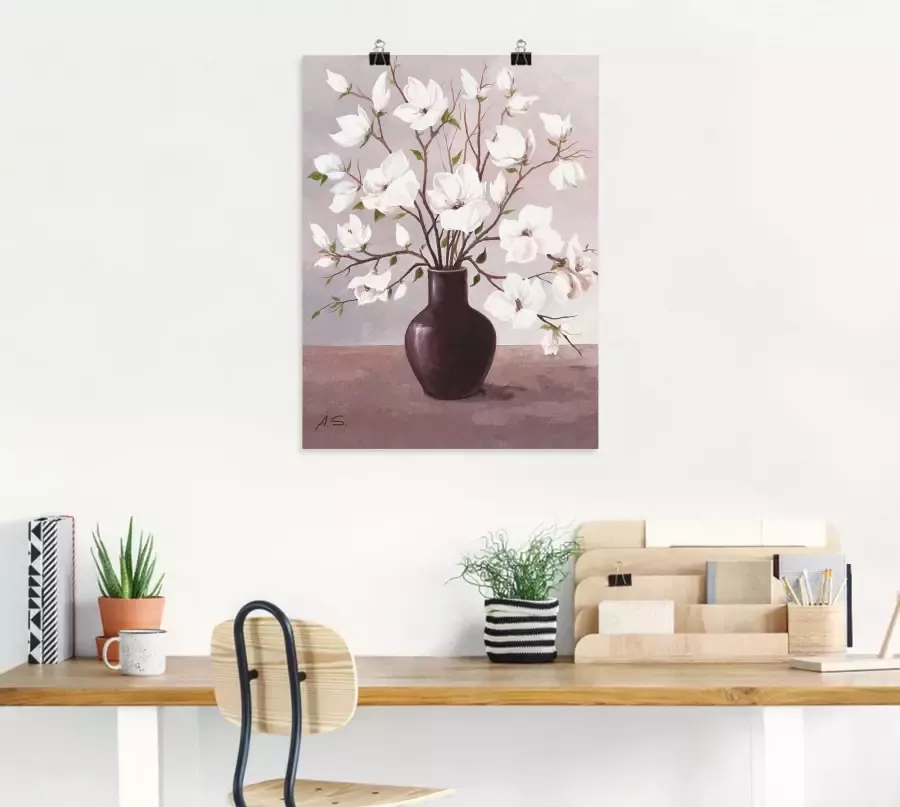 Artland Artprint Magnolia's als artprint van aluminium artprint voor buiten artprint op linnen poster muursticker - Foto 2