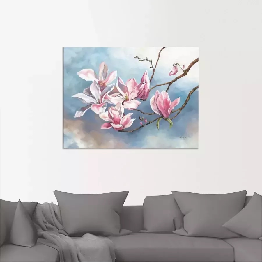 Artland Artprint op linnen Magnoliatak