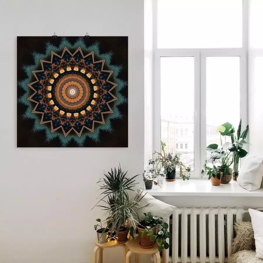 Artland Artprint Mandala kosmisch bewustzijn als artprint van aluminium artprint voor buiten artprint op linnen poster muursticker - Foto 1