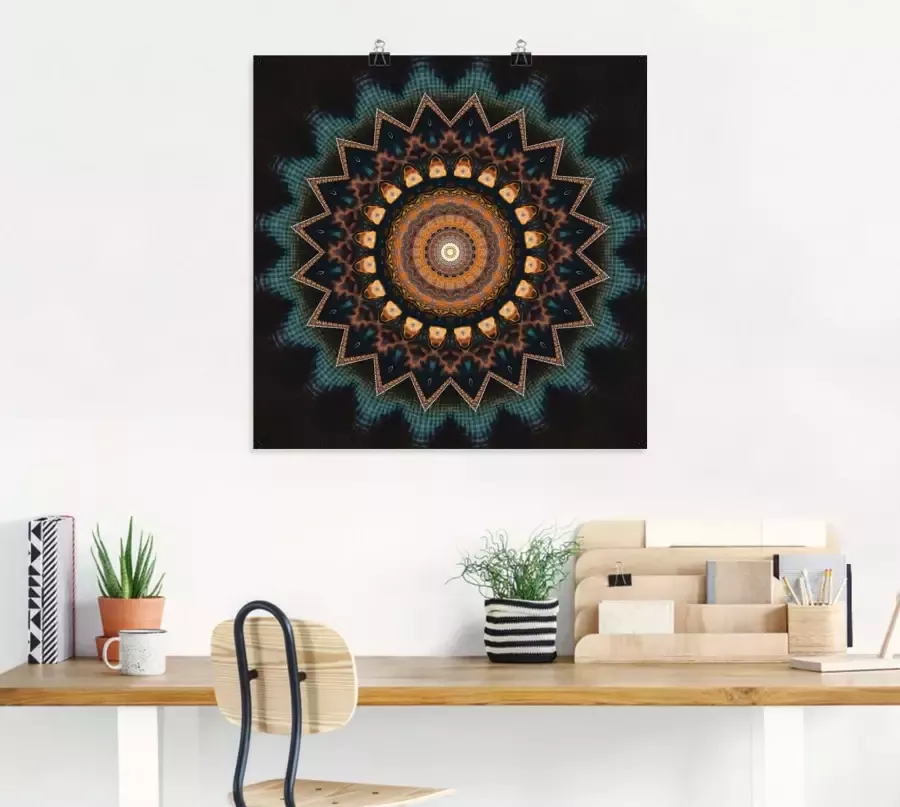 Artland Artprint Mandala kosmisch bewustzijn als artprint van aluminium artprint voor buiten artprint op linnen poster muursticker - Foto 2