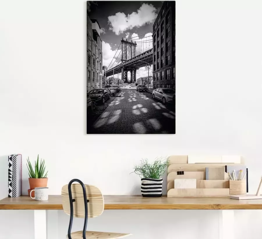 Artland Artprint Manhattan Bridge in Brooklyn New York als artprint op linnen poster in verschillende formaten maten - Foto 4