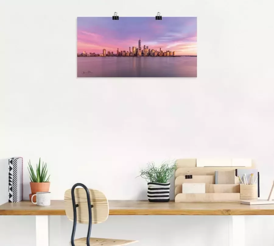 Artland Artprint Manhattan skyline als artprint van aluminium artprint voor buiten artprint op linnen in verschillende maten - Foto 2