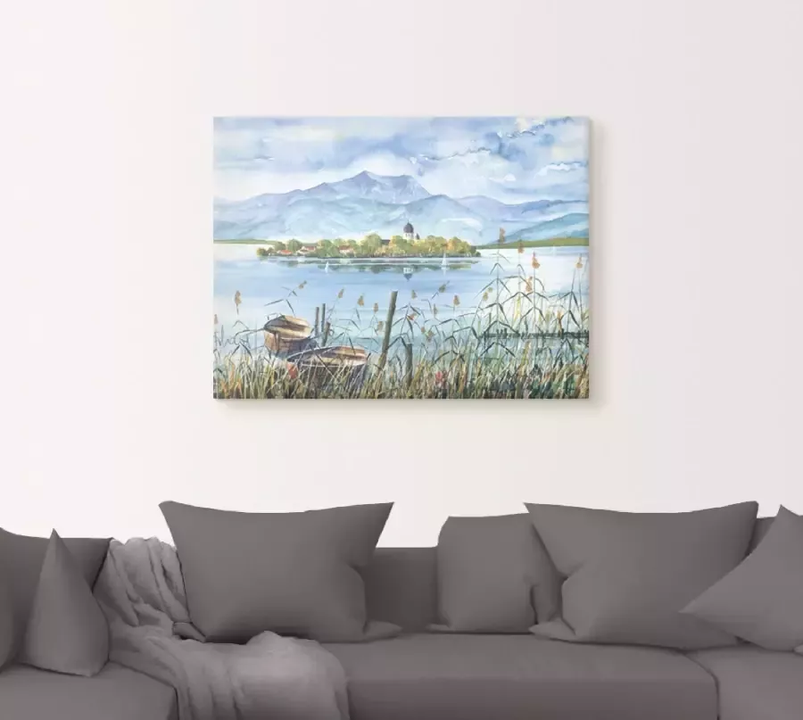 Artland Artprint Meerzicht Herreninsel als artprint op linnen poster in verschillende formaten maten - Foto 5