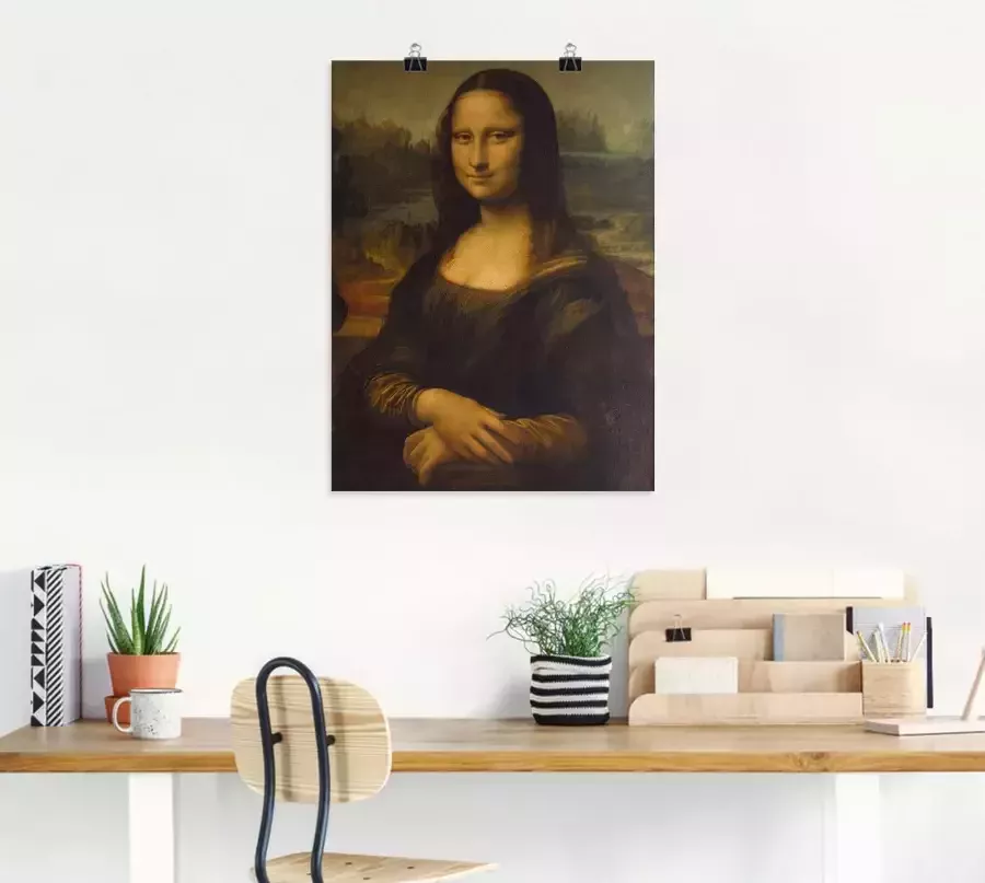 Artland Artprint Mona Lisa. Omstreeks 1503 als artprint op linnen poster in verschillende formaten maten - Foto 8