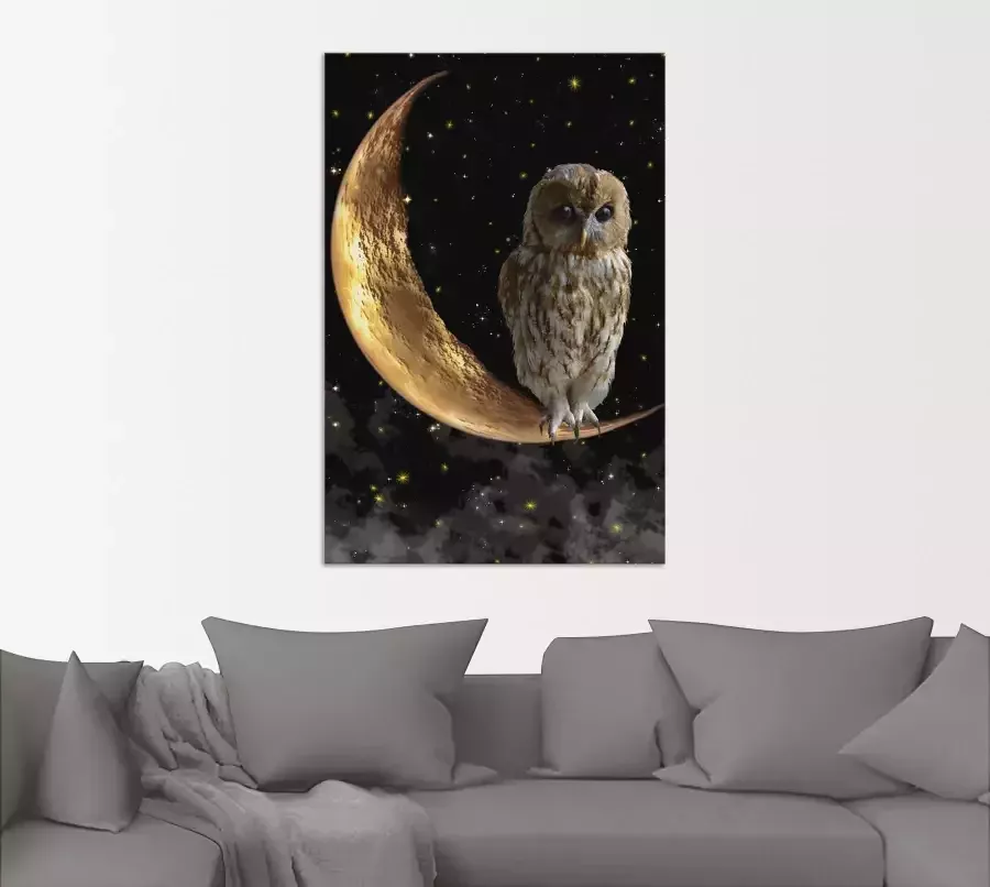 Artland Artprint Nachtuil als artprint van aluminium artprint voor buiten artprint op linnen poster in verschillende maten. maten - Foto 6