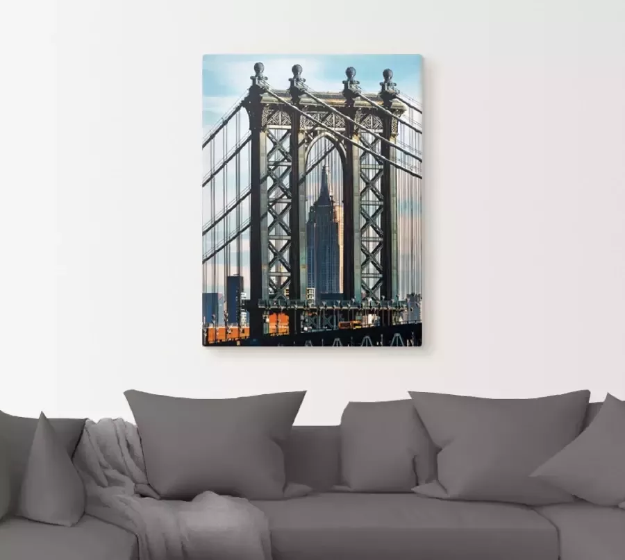 Artland Artprint New York Manhattan Bridge als artprint op linnen muursticker in verschillende maten - Foto 2