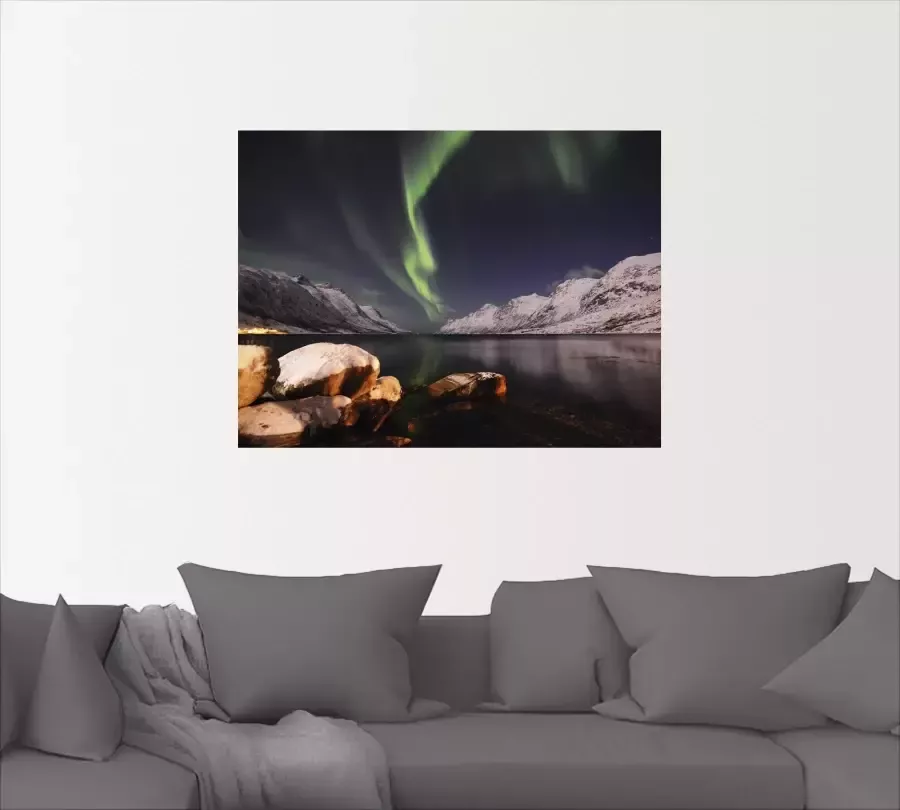 Artland Artprint Noorderlicht Noorwegen II als artprint van aluminium artprint voor buiten poster in diverse formaten - Foto 5