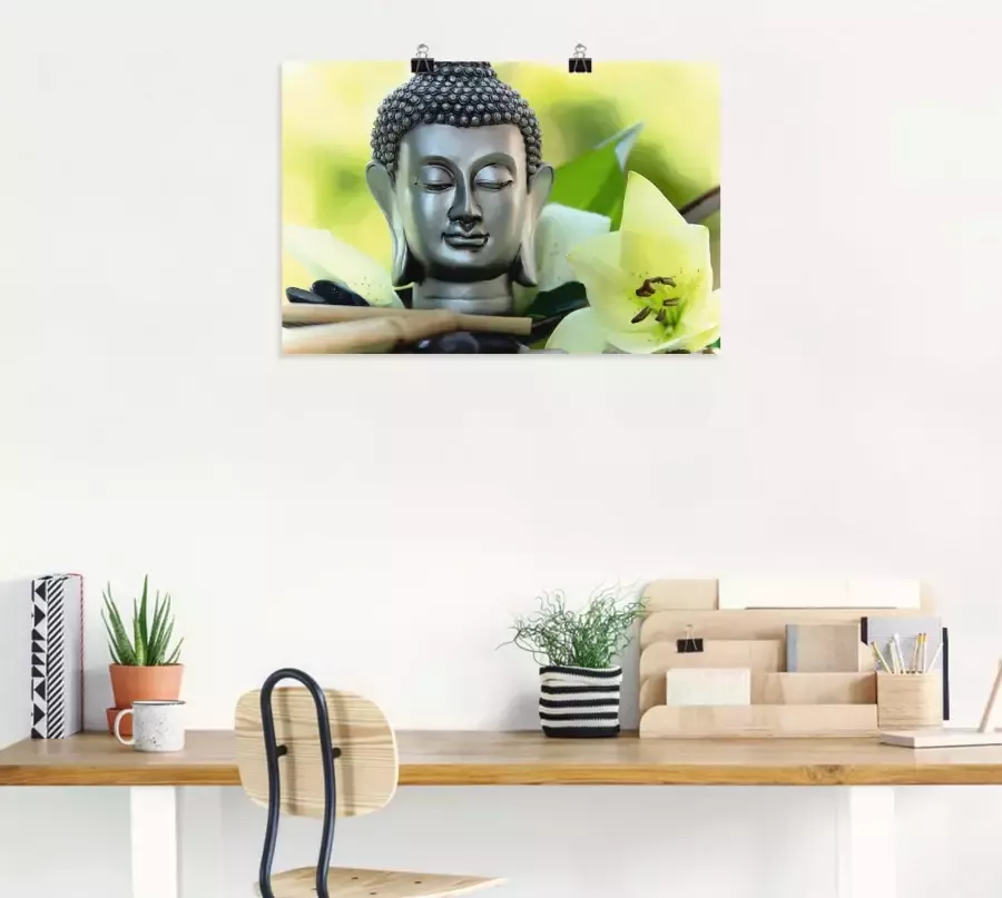 Artland Artprint Ontspanning en rust met boeddha als artprint van aluminium artprint voor buiten artprint op linnen poster muursticker - Foto 2