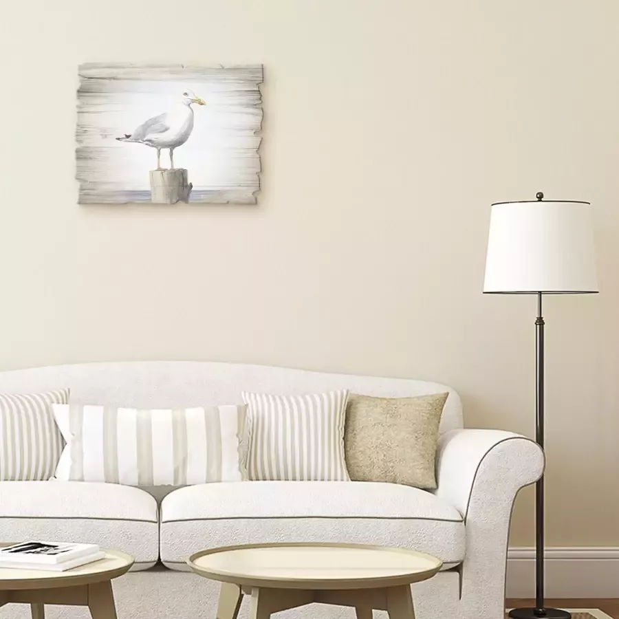 Artland Artprint op hout Meeuw