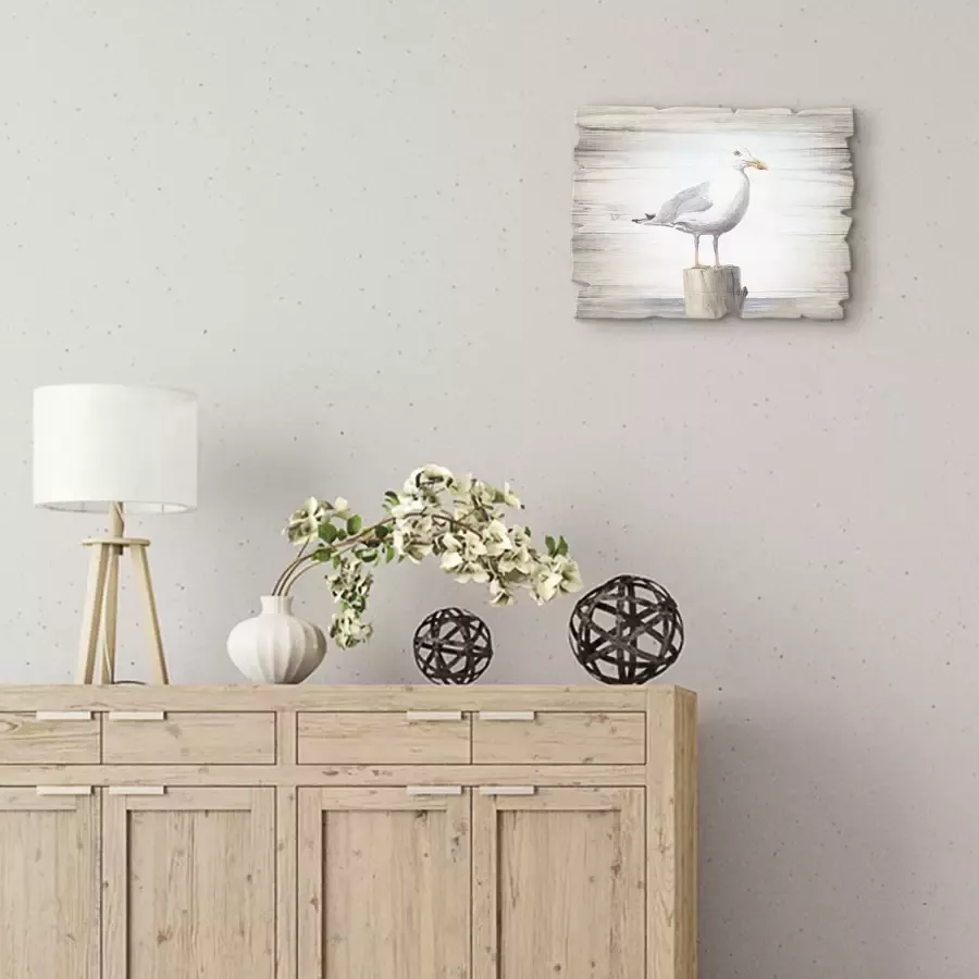 Artland Artprint op hout Meeuw - Foto 2