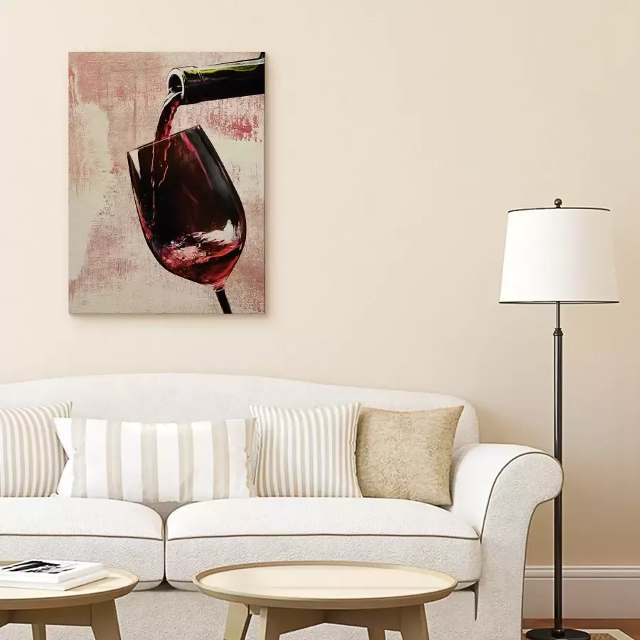 Artland Artprint op hout Wijn rode wijn - Foto 1