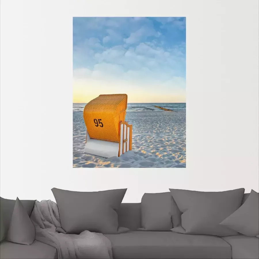 Artland Artprint Ostsee7 strandstoel als artprint van aluminium artprint voor buiten artprint op linnen poster in verschillende maten. maten