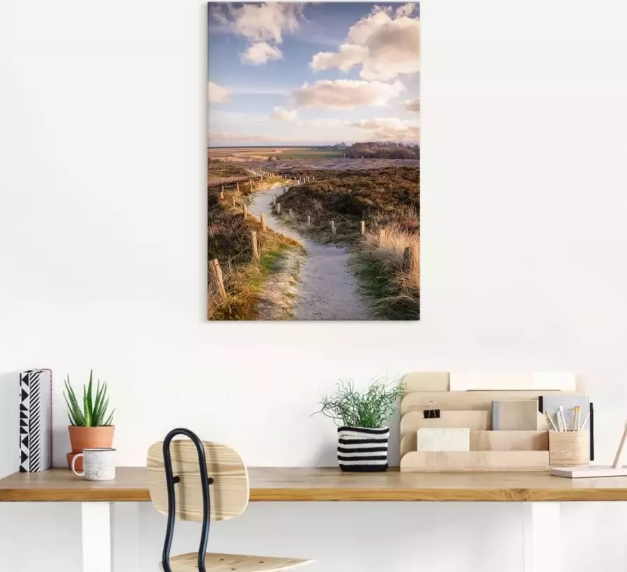 Artland Artprint Pad door Morsum Cliff Nature Reserve als artprint op linnen poster in verschillende formaten maten - Foto 4