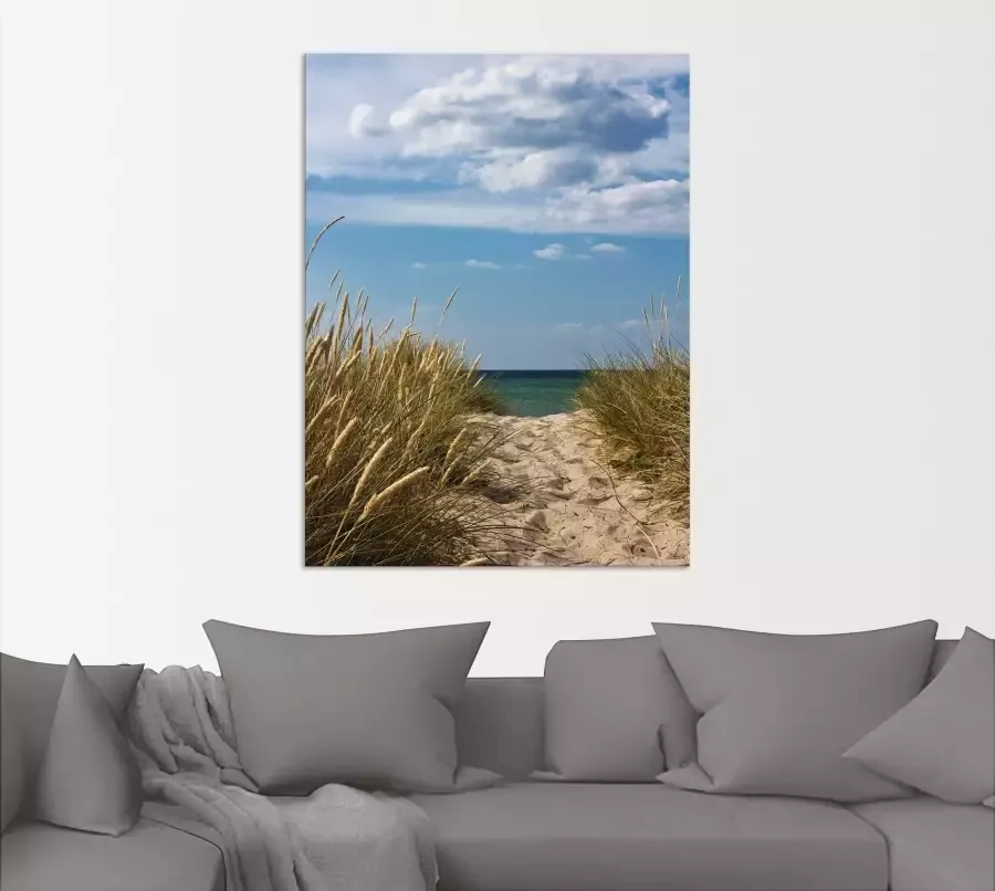 Artland Artprint Pad naar het strand aan de Oostzee Denemarken 9 als aluminiumfoto buitenfoto in verschillende maten - Foto 2