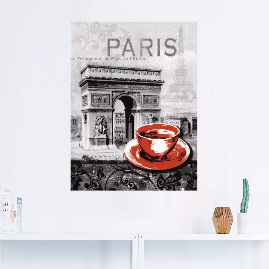 Artland Artprint Parijs Café au lait als artprint van aluminium artprint voor buiten artprint op linnen poster muursticker - Foto 2
