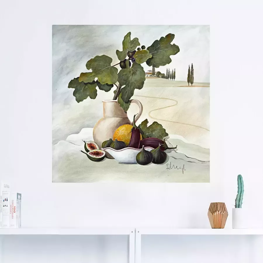 Artland Artprint Pinkkleurige magnolia als artprint op linnen poster muursticker in verschillende maten