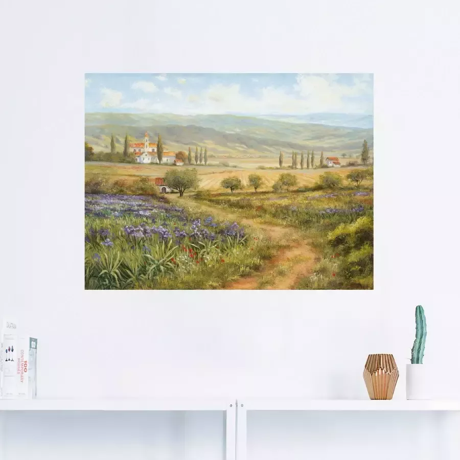 Artland Artprint op linnen Provence gespannen op een spieraam