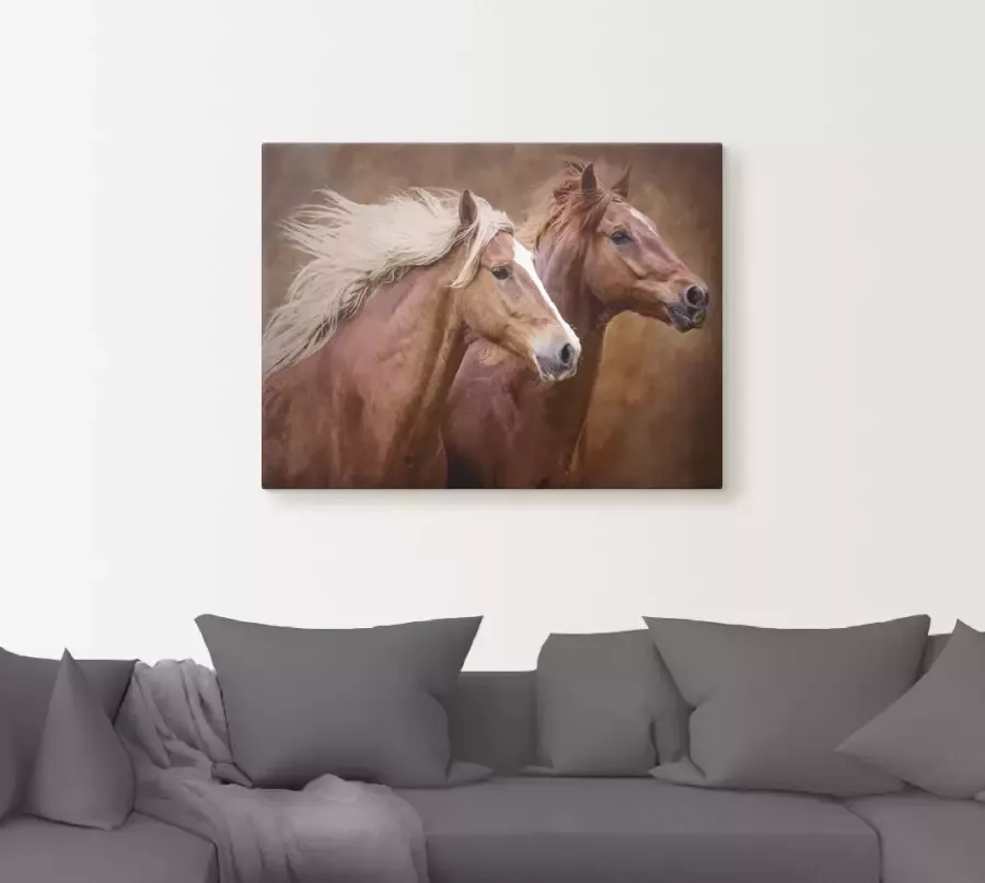 Artland Artprint Raszuivere paarden I als artprint op linnen poster muursticker in verschillende maten