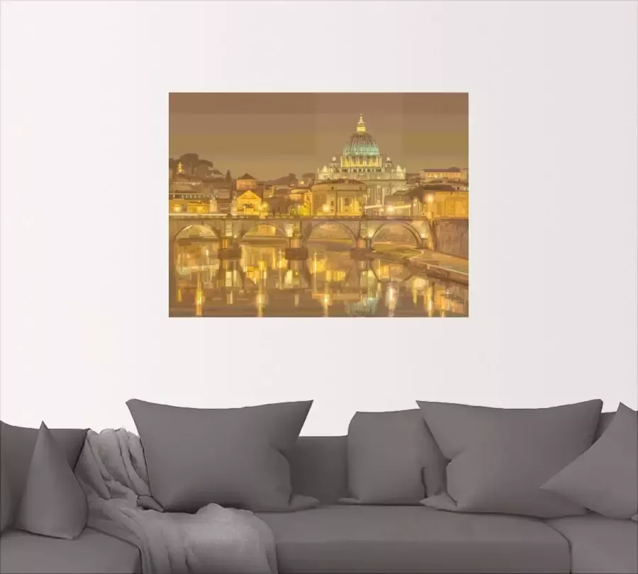 Artland Artprint op linnen Rome Sint-Pietersbasiliek - Foto 2