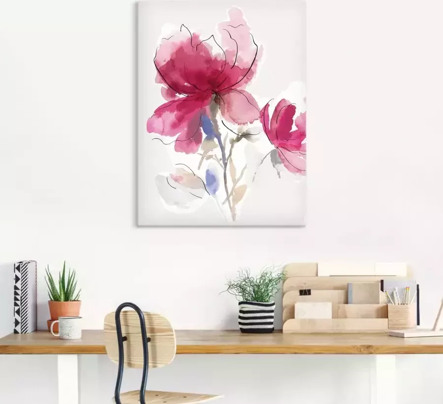 Artland Artprint Rosy Blossom I als artprint van aluminium artprint op linnen muursticker of poster in verschillende maten - Foto 4