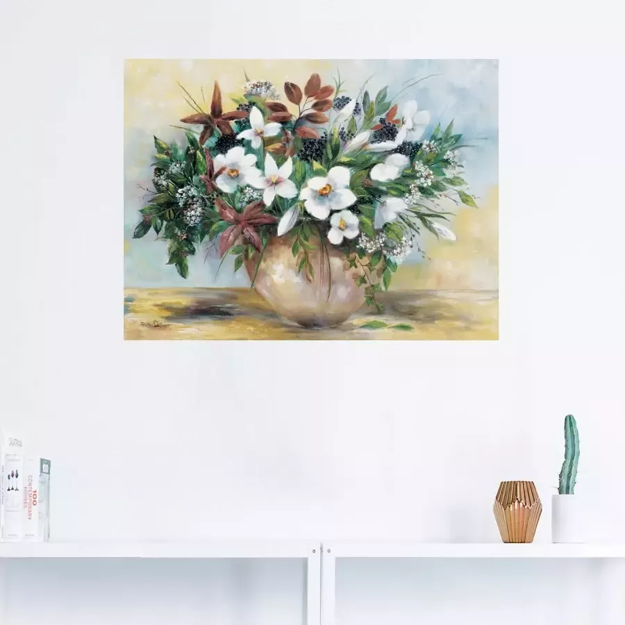 Artland Artprint op linnen Royale bloemen gespannen op een spieraam