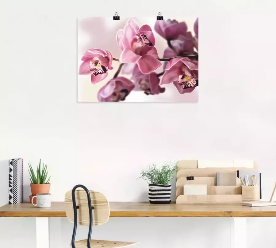 Artland Artprint Roze orchidee als artprint van aluminium artprint voor buiten artprint op linnen poster muursticker - Foto 2