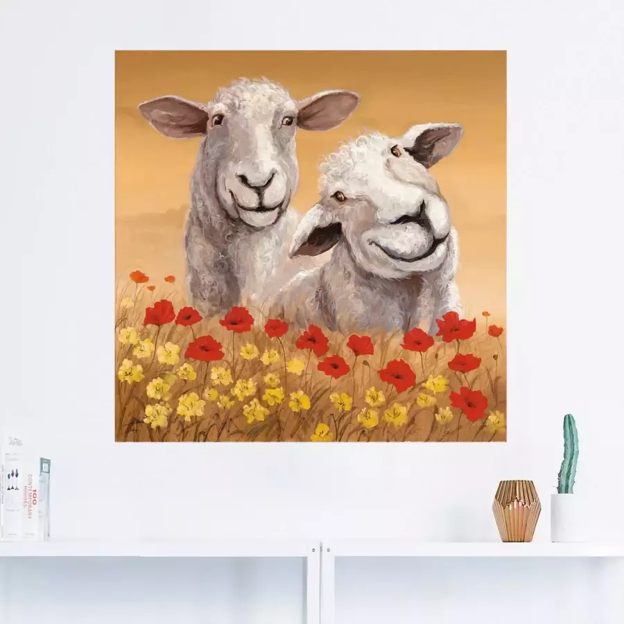 Artland Artprint Schapen als artprint van aluminium artprint voor buiten artprint op linnen poster in verschillende maten. maten - Foto 2