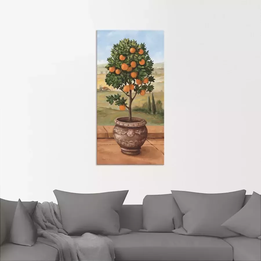 Artland Artprint op linnen Sinaasappelboompje