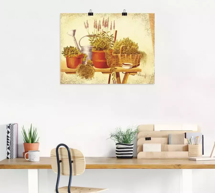 Artland Artprint Stilleven met peren als artprint op linnen muursticker in verschillende maten - Foto 2