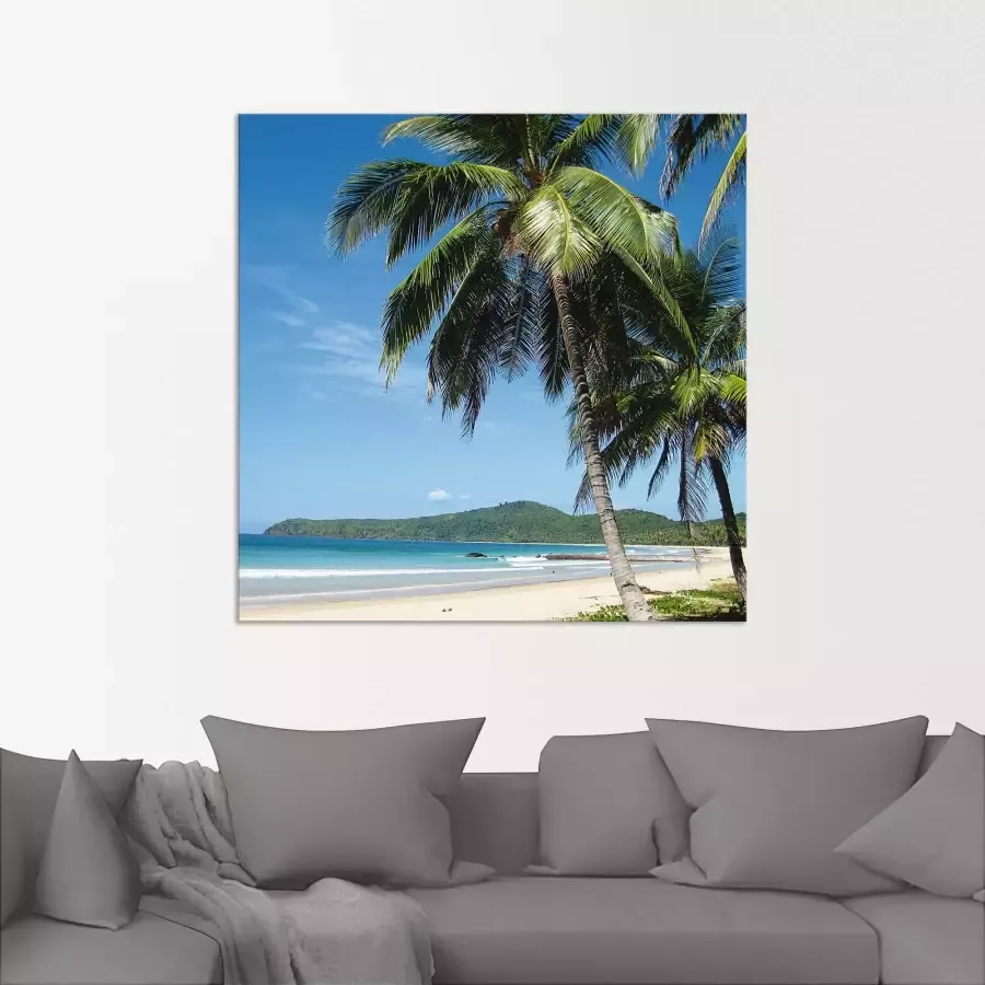 Artland Artprint Strand met palmen als artprint van aluminium artprint voor buiten artprint op linnen poster muursticker - Foto 2