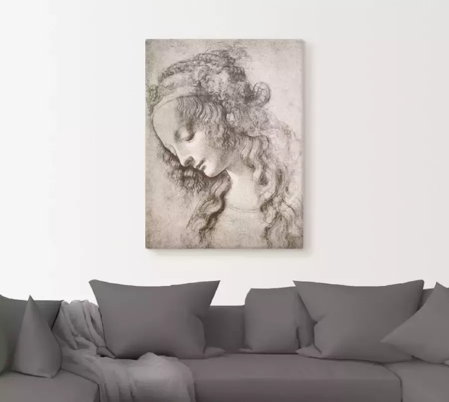 Artland Artprint Studie van het hoofd van Maria Magdalena. als artprint op linnen muursticker of poster in verschillende maten - Foto 4