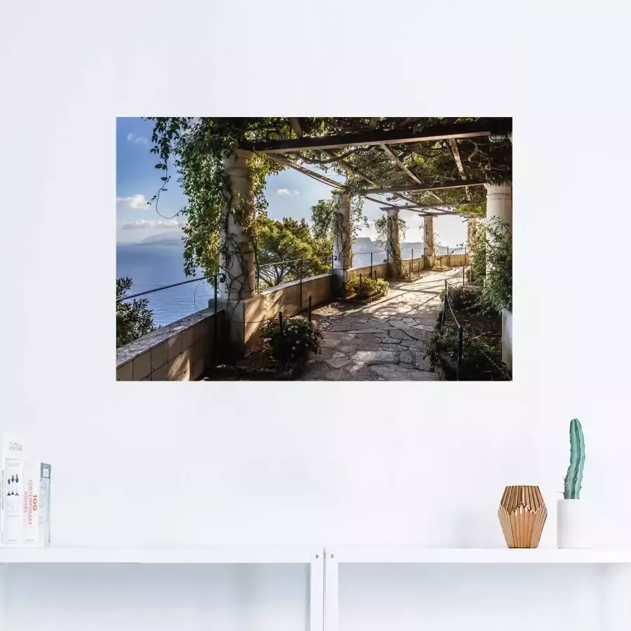 Artland Artprint Tuin van de villa San Michele op capri als artprint van aluminium artprint voor buiten artprint op linnen poster muursticker - Foto 1