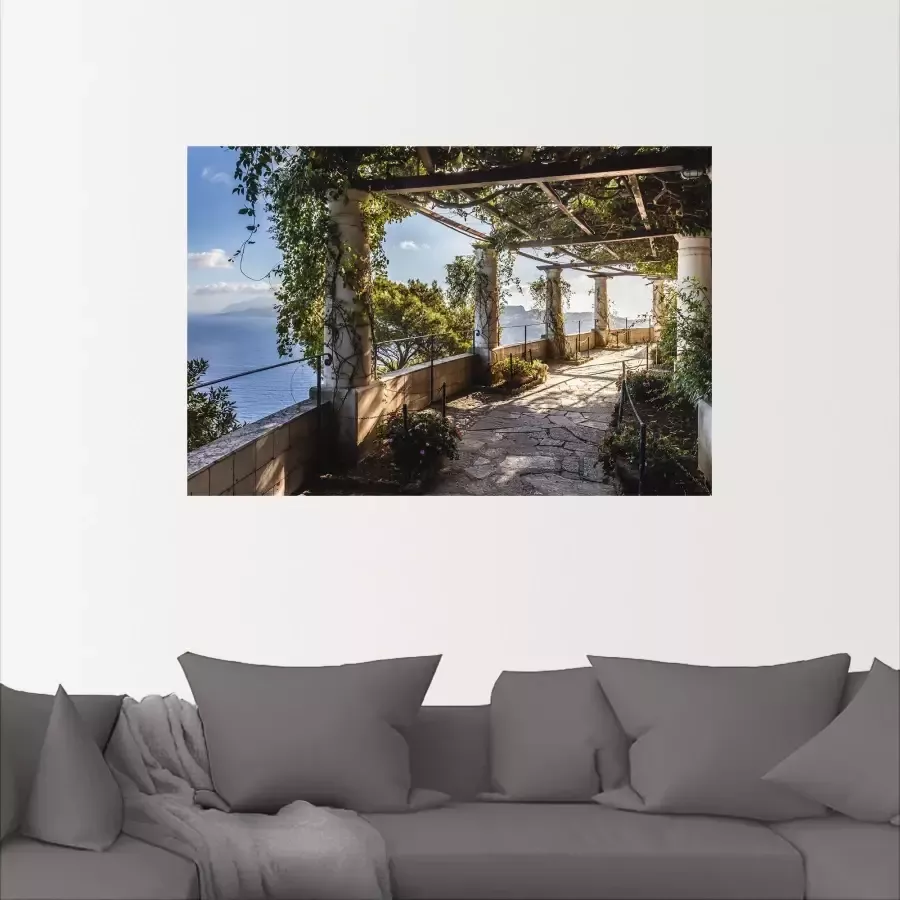 Artland Artprint Tuin van de villa San Michele op capri als artprint van aluminium artprint voor buiten artprint op linnen poster muursticker - Foto 2