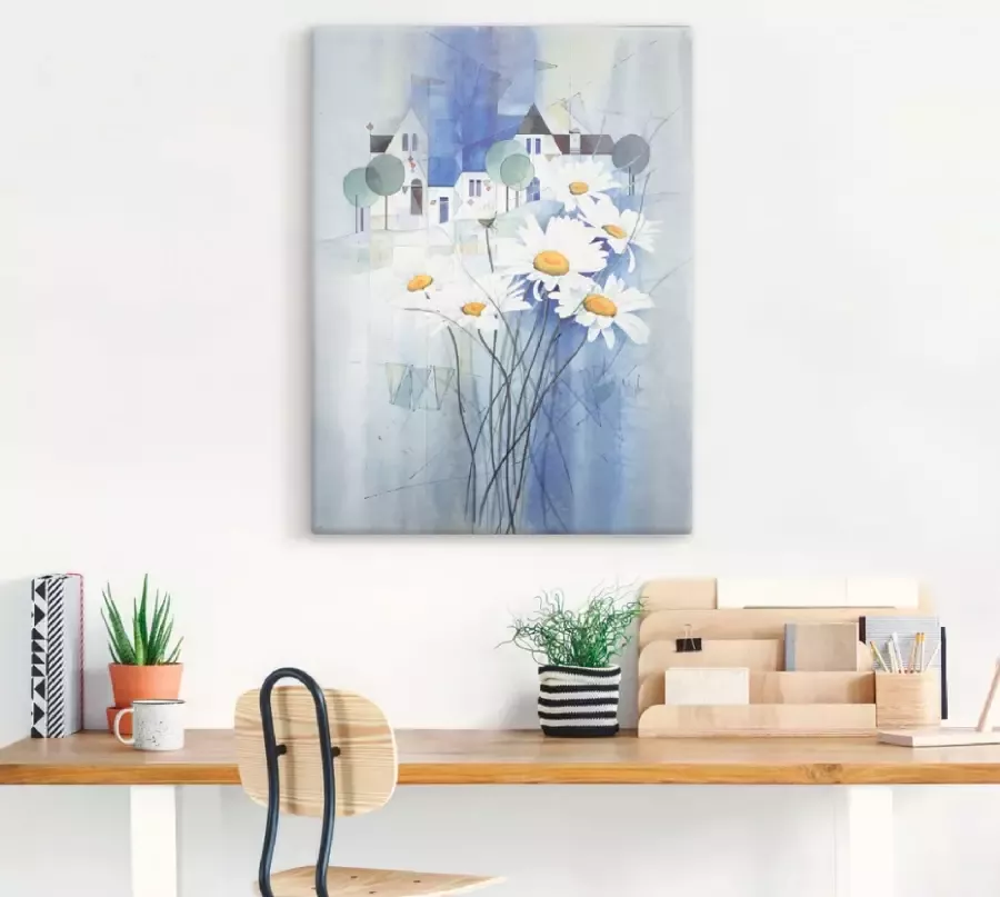 Artland Poster Aanzicht met margrieten als artprint op linnen muursticker of poster in verschillende maten - Foto 4